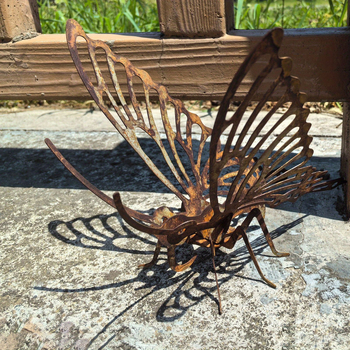 Μεταλλική σιλουέτα πεταλούδας γλυπτό – σιδερένια κατασκευή, διακοσμητικό ζωικού χαρακτήρα για οικιακή χρήση, μάρκα Lixing