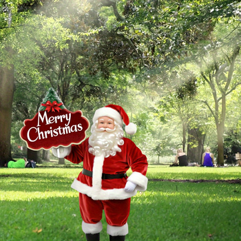 Independent Άγιος Βασίλης 2D ακρυλική απεικόνιση κήπου με λευκή γενειάδα, εξωτερική χριστουγεννιάτικη διακόσμηση κήπου