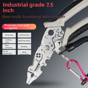 Xiao Xi Daugiafunkcinės lenktuotos vielos nupjovimo ir krimpavimo žnyplės – patvarios