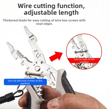 Xiao Xi Daugiafunkcinės lenktuotos vielos nupjovimo ir krimpavimo žnyplės – patvarios