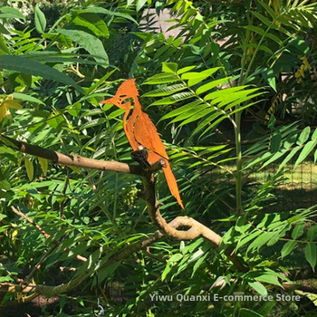 Κρεμαστό κήπου από σίδηρο με woodpecker, ποιμενικό στυλ, συσκευασμένο σε PP σακούλα