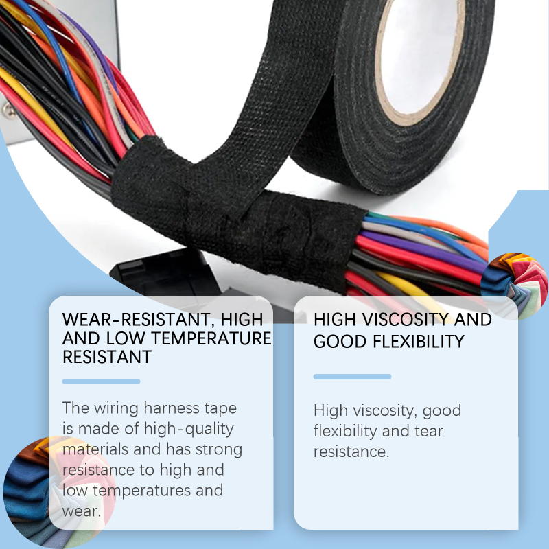 Kabeļu saišu auduma lente (poliestera flanels) – ugunsdroša, augstas temperatūras izolējoša lente