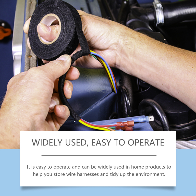 Kabeļu saišu auduma lente (poliestera flanels) – ugunsdroša, augstas temperatūras izolējoša lente