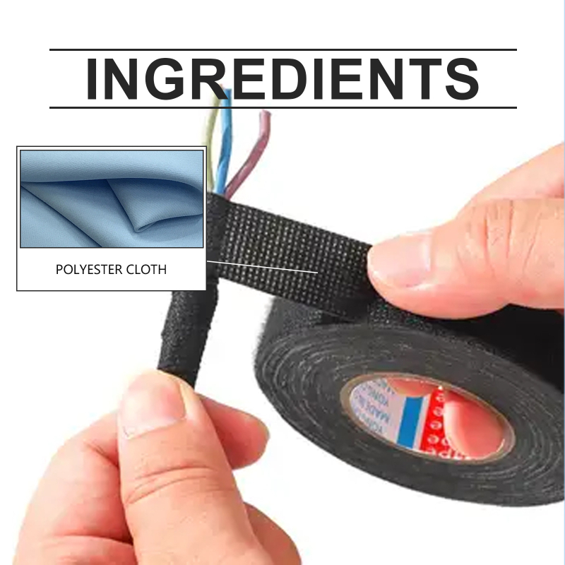 Kabeļu saišu auduma lente (poliestera flanels) – ugunsdroša, augstas temperatūras izolējoša lente