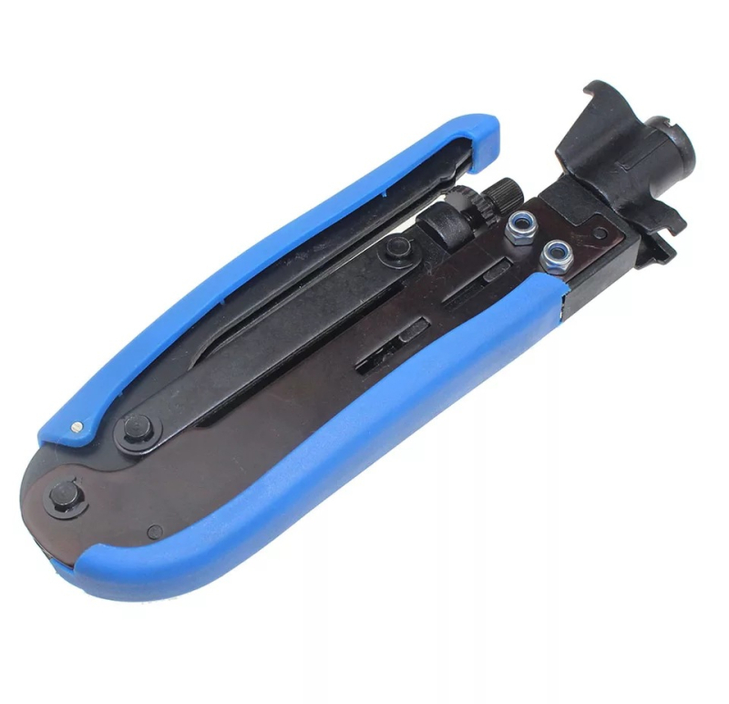 RG59/RG6 koaxiális krimpelő fogó, robbanásbiztos szerszámacélból, 175 mm hosszú