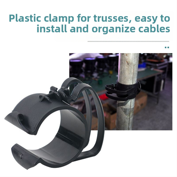Clip pentru cabluri pentru iluminat de scenă și sistem audio pe cadre din truss (clemă din plastic)