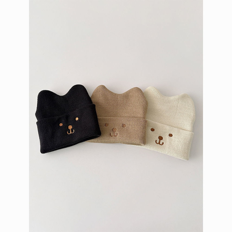 Megzta kepurė kūdikiams ir vaikams su mielu triušio raštu, kupolinė viršūnė, didelis kraštas, kvėpuojanti saulės apsauga