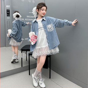 Παιδικό σετ δύο κομματιών από βαμβάκι — 65% βαμβάκι, μακριά μανίκια, κορεατικό στυλ, για ηλικίες άνω των 8 ετών