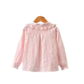 Pamut hosszú ujjú ing lányoknak, laza stílus, tavasz-ősz