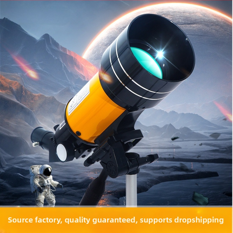 F30070-es monokuláris csillagászati teleszkóp, 150x nagyítás, 70 mm kilépő pupilla átmérője, 18 mm szemlélő távolság, 18° látómező