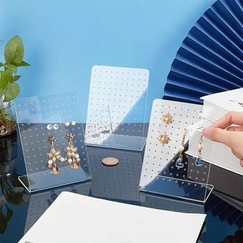 Ακρυλική βάση κοσμημάτων, L-σχήματος, μονοεπίπεδη, με θερμή κάμψη