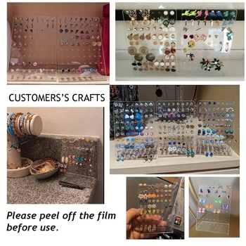 Ακρυλική βάση κοσμημάτων, L-σχήματος, μονοεπίπεδη, με θερμή κάμψη