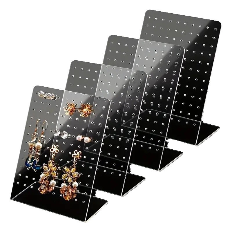 Ακρυλική βάση κοσμημάτων, L-σχήματος, μονοεπίπεδη, με θερμή κάμψη