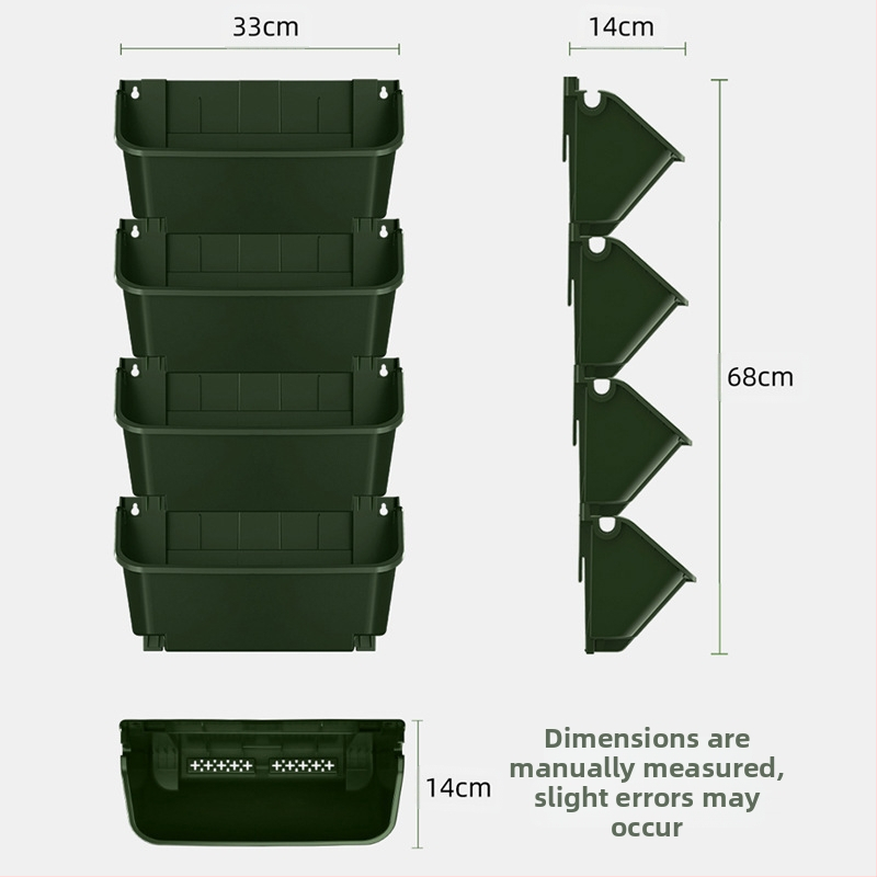 Sieninis gėlių vazonas iš perdirbtos plastikos; kvėpuojantis, atsparus korozijai ir tvirtas; gamintas injekciniu formavimu