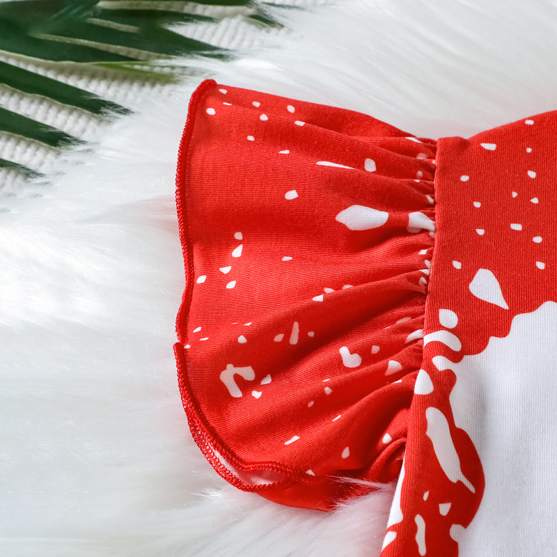 Детска лятна памучна тениска за момичета с принт на американски флаг и букви, летящи ръкави, 90% памук, за възраст 3–8 г