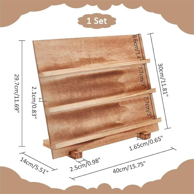 Fából készült fülbevaló kártyatartó – fenyőfa, dísz, vintage stílus