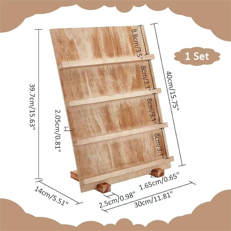 Fából készült fülbevaló kártyatartó – fenyőfa, dísz, vintage stílus