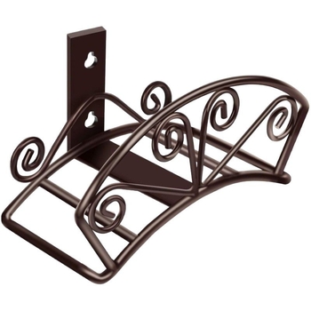 Ράφι κήπου τοίχου από χάλυβα άνθρακα — μοντέρνος μινιμαλιστικός σχεδιασμός αποθήκευσης σωλήνων ύδατος, στερέωση με βίδες, 1 επίπεδο, κατάλληλο για ανθοστήλες