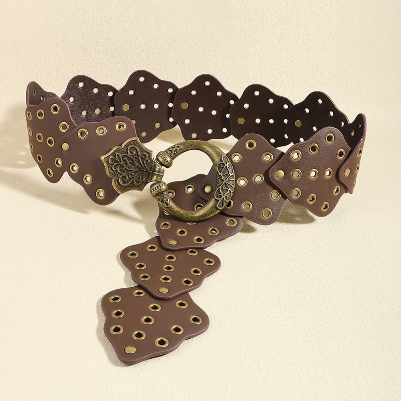 Női öv PU bőrből; Csatt anyaga: PU imitáció; Csatt mód: snap gomb; Stílus: sokoldalú, minimalist, chic, barokk inspiráció