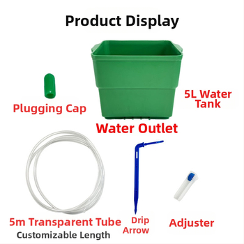 5L lašinio laistymo sistema namų sodininkystei su laikmačiu
