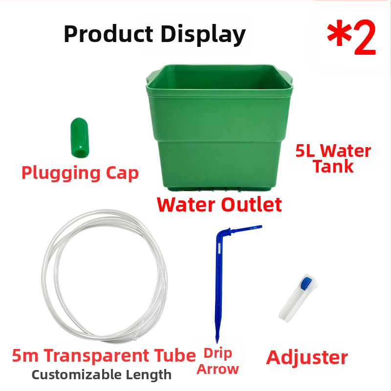 5L lašinio laistymo sistema namų sodininkystei su laikmačiu
