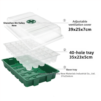 Θήκη σπορείων 40 θέσεων με διαπνέοντα κάλυμμα – πλαστικό υλικό, διαφανές, ανθεκτικό στη παραμόρφωση, βιοδιασπώμενο; κατάλληλη για οικιακή κηπουρική, μπαλκόνι και ανθοκομία.