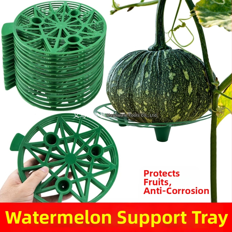 Plastikinė vaisių sodinimo padėklas su ventiliuojamu stabilizavimo rėmu melionams ir vaisiams