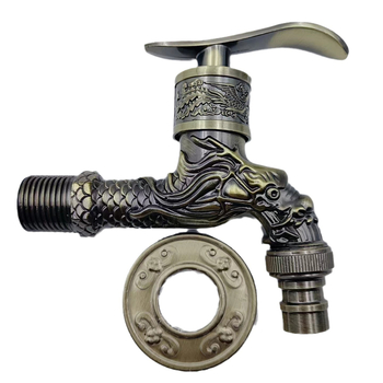 Εντοιχισμένος σε τοίχο μίκτης κουζίνας με αντιϊκό φινίρισμα από κράμα ψευδαργύρου, κεραµικός έμβολος, μονoσύνδετος σχεδιασμός, είσοδος/έξοδος τεσσάρων σημείων, με λειτουργία με κλειδί