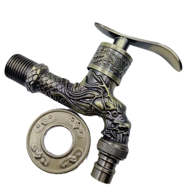 Εντοιχισμένος σε τοίχο μίκτης κουζίνας με αντιϊκό φινίρισμα από κράμα ψευδαργύρου, κεραµικός έμβολος, μονoσύνδετος σχεδιασμός, είσοδος/έξοδος τεσσάρων σημείων, με λειτουργία με κλειδί