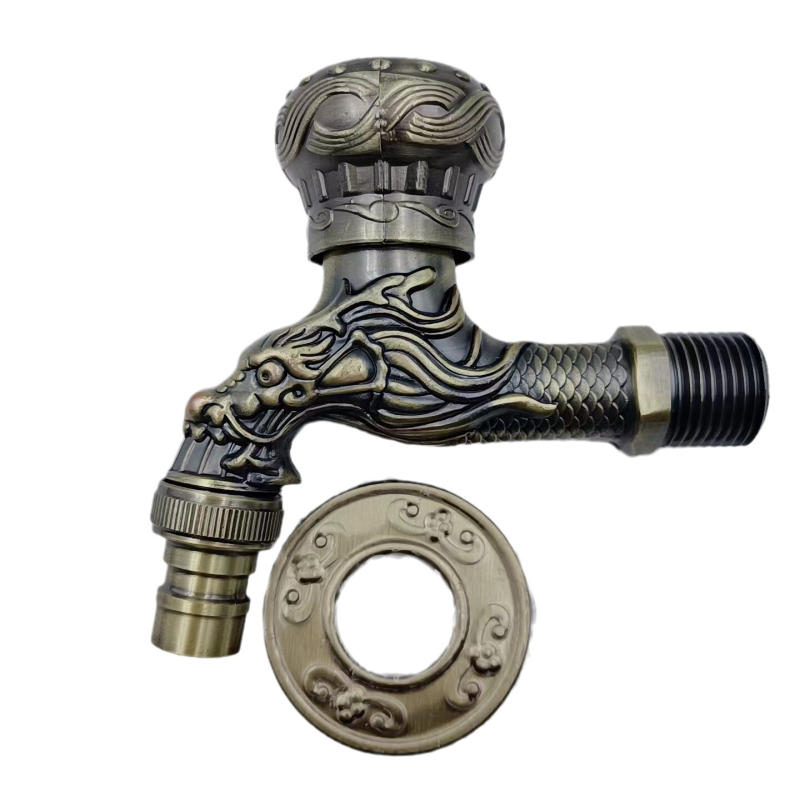 Εντοιχισμένος σε τοίχο μίκτης κουζίνας με αντιϊκό φινίρισμα από κράμα ψευδαργύρου, κεραµικός έμβολος, μονoσύνδετος σχεδιασμός, είσοδος/έξοδος τεσσάρων σημείων, με λειτουργία με κλειδί