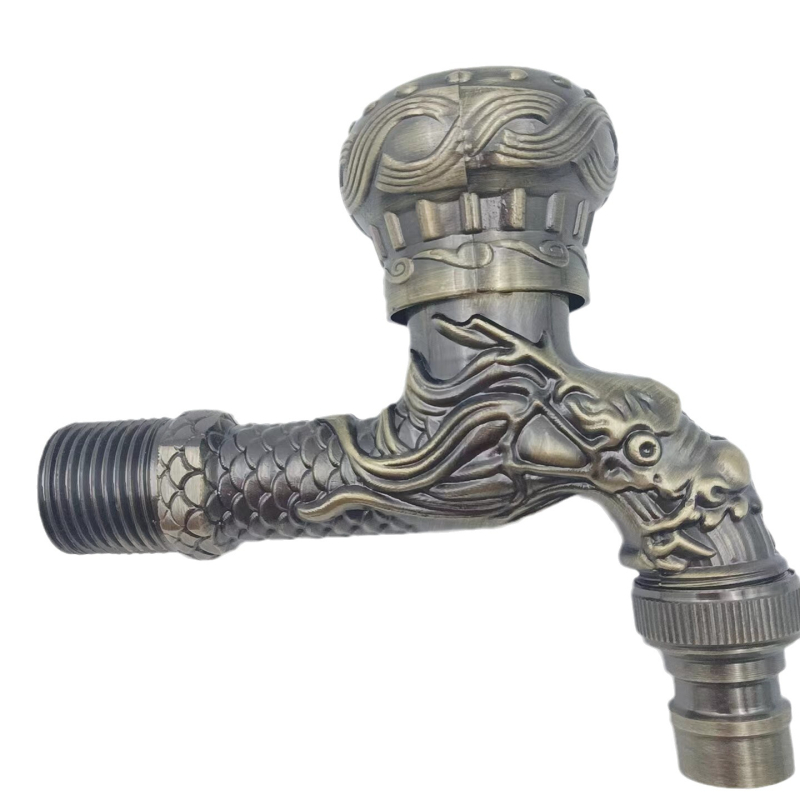 Εντοιχισμένος σε τοίχο μίκτης κουζίνας με αντιϊκό φινίρισμα από κράμα ψευδαργύρου, κεραµικός έμβολος, μονoσύνδετος σχεδιασμός, είσοδος/έξοδος τεσσάρων σημείων, με λειτουργία με κλειδί