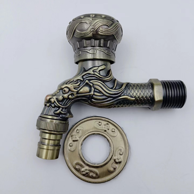 Εντοιχισμένος σε τοίχο μίκτης κουζίνας με αντιϊκό φινίρισμα από κράμα ψευδαργύρου, κεραµικός έμβολος, μονoσύνδετος σχεδιασμός, είσοδος/έξοδος τεσσάρων σημείων, με λειτουργία με κλειδί