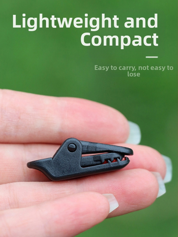 Къмпинг клип за навес с крокодилен клип, натисков тип против подхлъзване, ветроустойчив и кука за дърпане