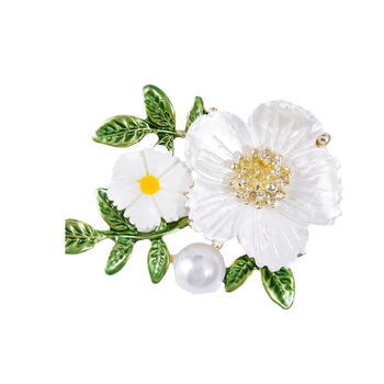 Κράμα καρφίτσα, Little Daisy, μοντέλο Y 0095 ML, ελαφρύς πολυτελής σχεδιασμός, φινίρισμα με σταγόνες λαδιού