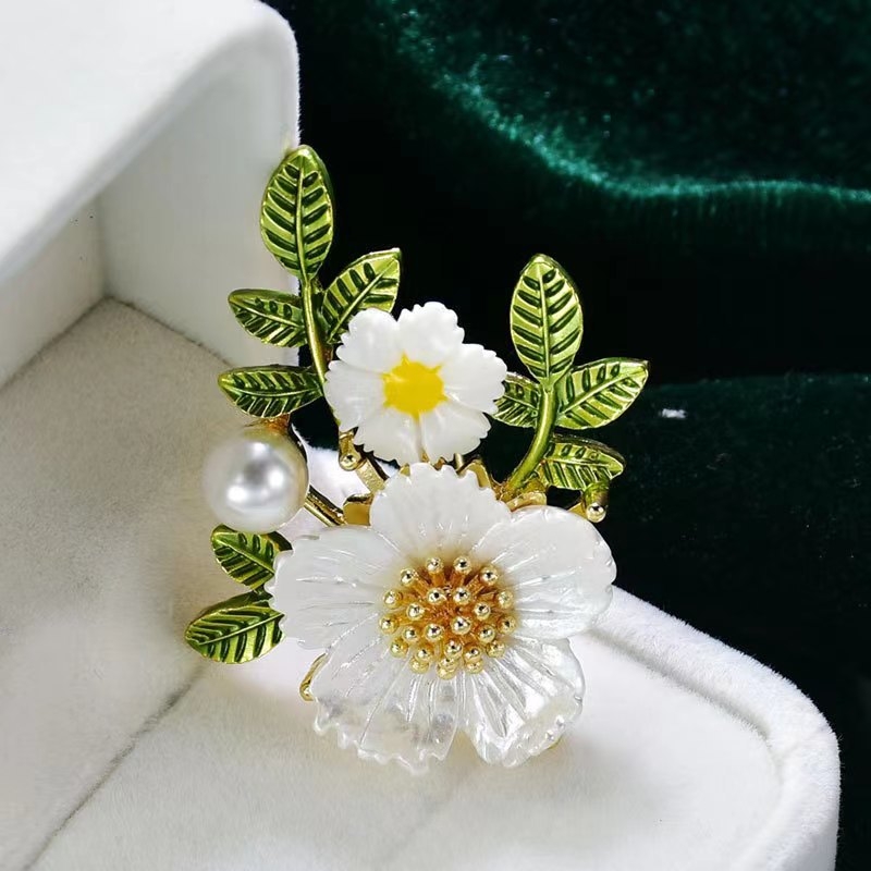 Κράμα καρφίτσα, Little Daisy, μοντέλο Y 0095 ML, ελαφρύς πολυτελής σχεδιασμός, φινίρισμα με σταγόνες λαδιού