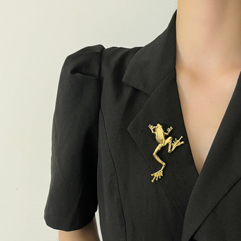 Брошка жаба за жени, сплав, сърцевидна/геометрична форма, електроплатина, марка Yiting, декорация (Материал: сплав; Форма: сърцевидна и геометрична; Обработка: електроплатина; Марка: Yiting; Функция: декор)