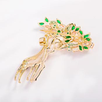 Γυναικεία καρφίτσα σε σχήμα ζώου, από χαλκό, ηλεκτροπλατίωση, εκλεπτυσμένο στυλ