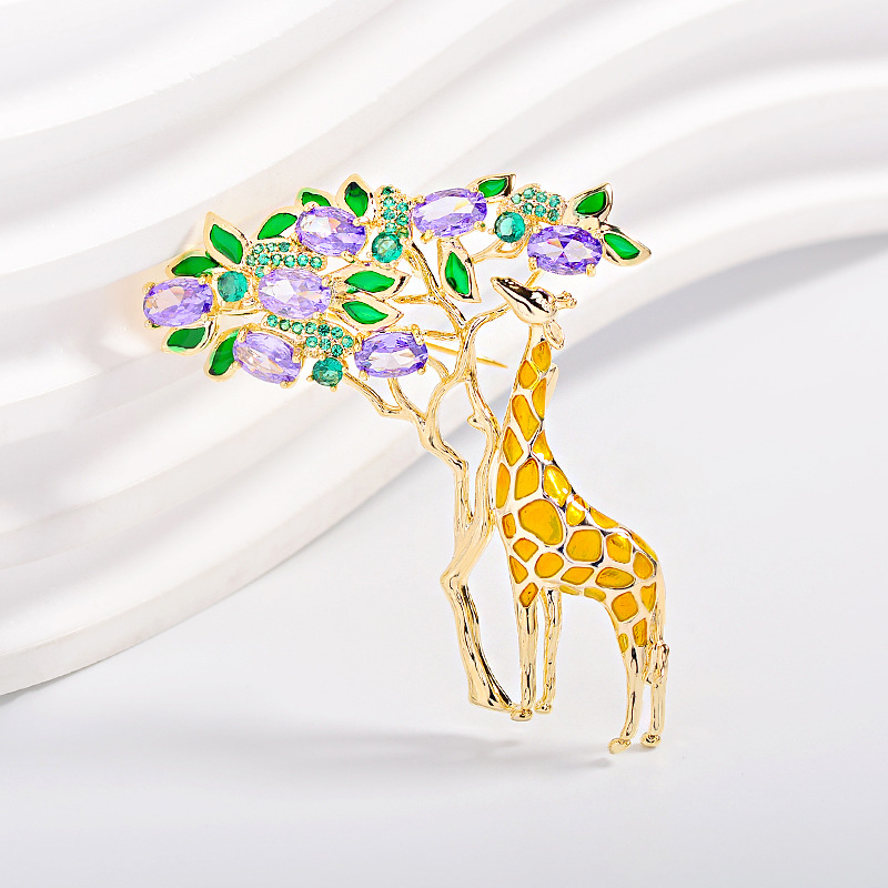 Γυναικεία καρφίτσα σε σχήμα ζώου, από χαλκό, ηλεκτροπλατίωση, εκλεπτυσμένο στυλ