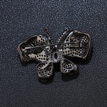 Drugelio formos varinė segė su cirkonų įdėklu, moterų aksesuaras, Princesės serija