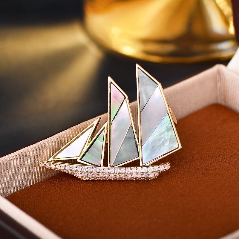 Γυναικεία καρφίτσα από χαλκό, σε σχήμα λουλουδιού, ηλεκτροπλατιωμένη, κομψό στυλ