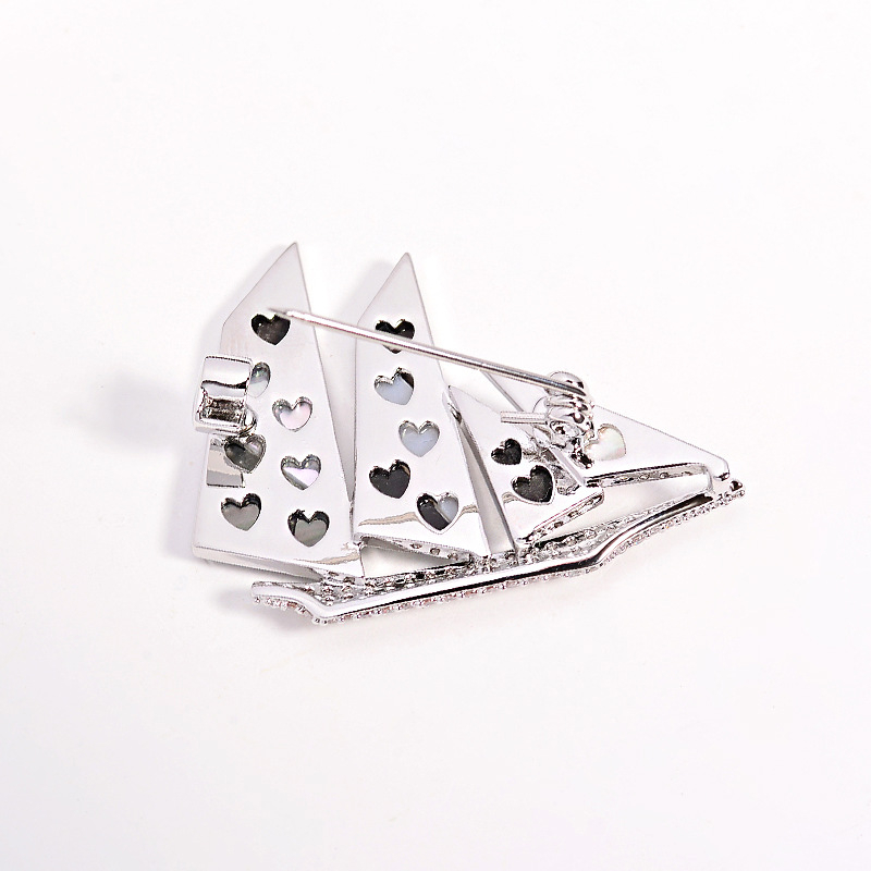 Γυναικεία καρφίτσα από χαλκό, σε σχήμα λουλουδιού, ηλεκτροπλατιωμένη, κομψό στυλ