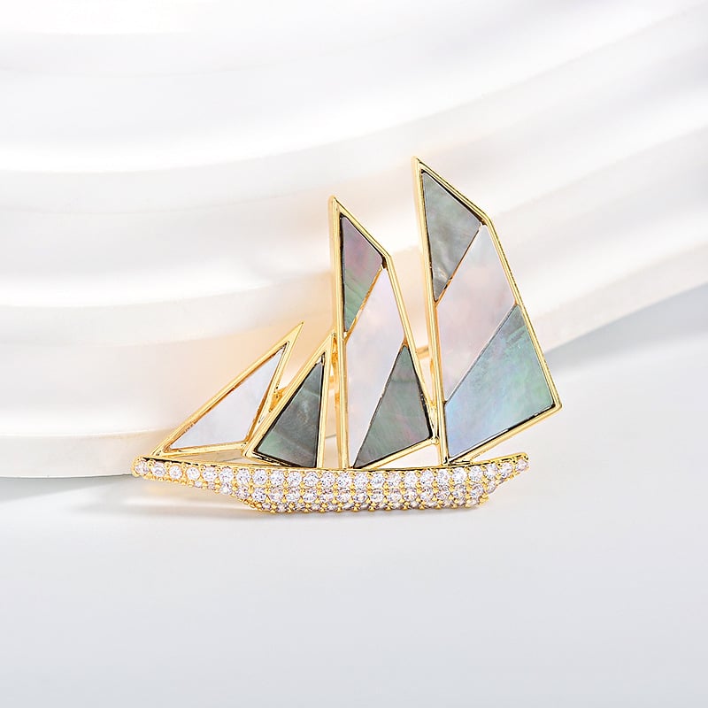 Γυναικεία καρφίτσα από χαλκό, σε σχήμα λουλουδιού, ηλεκτροπλατιωμένη, κομψό στυλ