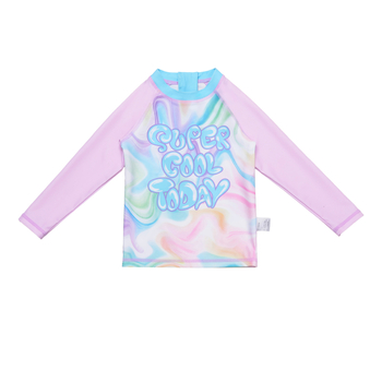 Παιδικό μαγιό δύο τεμαχίων με μακριά μανίκια, UV προστασία, καρτούν σχέδιο, πολυεστέρας με επένδυση σπάντεξ, για ηλικίες 3-12 ετών