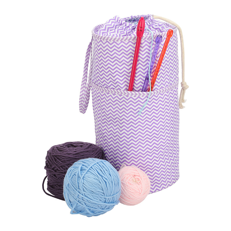 Cilindrikus utazótáska gyapjúfonal tárolására — poliészter, többfunkciós, modell AC225