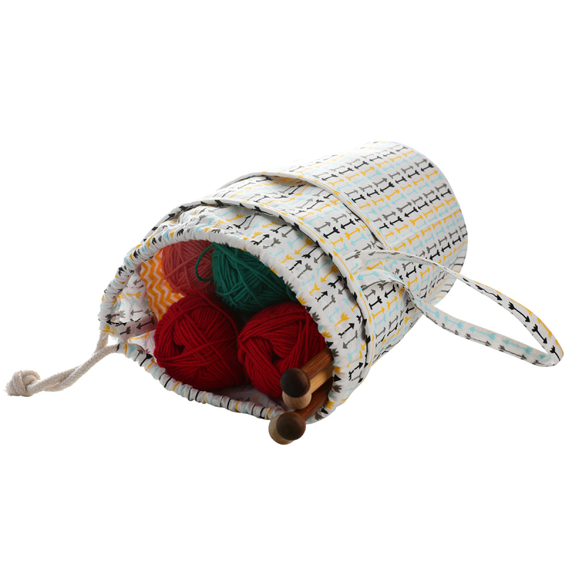 Cilindrikus utazótáska gyapjúfonal tárolására — poliészter, többfunkciós, modell AC225