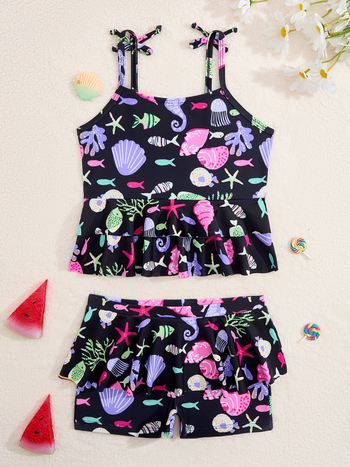 Παιδικό μαγιό κοριτσιών, δύο τεμάχια, με προστασία από τον ήλιο και γρήγορο στέγνωμα; πολυεστέρας 82/18; επένδυση πολυεστέρας/ελαστάν 82/18; βάρος 120 g; κάτω μέρος: σλιπ