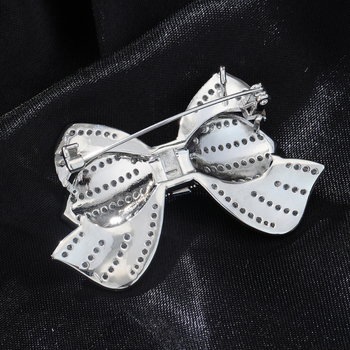 Korėjiečių stiliaus cirkoninė kaspinė brošė, varis, įmontuoti diamantų, ametisto kristalas, Princesių serija