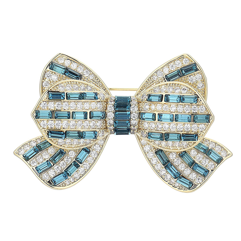 Korėjiečių stiliaus cirkoninė kaspinė brošė, varis, įmontuoti diamantų, ametisto kristalas, Princesių serija