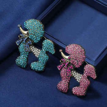 Καρφίτσα σκύλου από κράμα, βιντάζ με διαμαντένια επένδυση, φθινόπωρο 2024, unisex διακοσμητικό κομμάτι