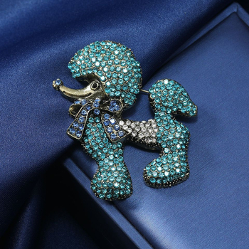 Καρφίτσα σκύλου από κράμα, βιντάζ με διαμαντένια επένδυση, φθινόπωρο 2024, unisex διακοσμητικό κομμάτι